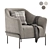 CALVIN Armchair: Sleek, Stylish, and Exceptionally Comfortable 3D model small image 3