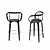 Apriori L Bar Stool: Elegant Design in Wood & Leather 3D model small image 1