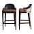 Elegant Mindel Bar Chair 3D model small image 2