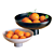 Citrus Groove Bowl Set: Oranges & Mandarins 3D model small image 1