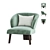 Minotti Large Armchair - Stylish & Comfortable 3D model small image 2