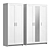 Minimalist White Wardrobes by IKEA 3D model small image 1