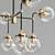 Elegant Glass Chandelier 3D model small image 3