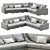 Flexform Magnum L-Shaped Sofa 3D model small image 1