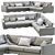 Flexform Magnum L-Shaped Sofa 3D model small image 3