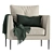 Sleek Modern Armchair 3D model small image 4