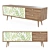 Scandinavian Chest of Drawers "Berber" | 2 Drawers, 2 Doors (579145) 3D model small image 4