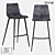 Industrial Style Metal Bar Stool 3D model small image 1