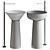 Sleek Marquinia Freestanding Washbasin 3D model small image 2