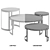 Fendi Anya Glass 2021 Coffee Table: Elegant and Modern Statement 3D model small image 8