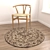 Round Rug Set: VRayFur, V-Ray & Corona Materials 3D model small image 2