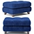 Title: Velvet Pouf - Elegant and Versatile Seating 3D model small image 1