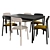 Sleek Lina Chair & Nordic Table 3D model small image 2