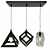 Nordic Pyramid Black Pendant Light 3D model small image 1