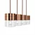 Sleek Satin Copper Pendant Light 3D model small image 1