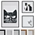 Modern Cat Picture Frame Set 3D model small image 1