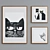 Modern Cat Picture Frame Set 3D model small image 4