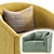 Contemporary Armchair SALERNO 3D model small image 3