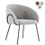 Modern Xander Fabric Dining Chair 3D model small image 3