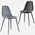 Elegant Velvet Chair: Norman Stool 3D model small image 2