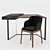 Modern Writing Set: LUVRA Desk and AF_KEDA Chair 3D model small image 1