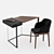 Modern Writing Set: LUVRA Desk and AF_KEDA Chair 3D model small image 2