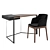 Modern Writing Set: LUVRA Desk and AF_KEDA Chair 3D model small image 8