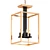 Quadra Modern Chandelier 3D model small image 1