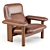 Brasilia Lounge Chair: Mid-Century Comfort in Scandinavian Style 3D model small image 1