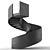 Sleek Metal Spiral Staircase 3D model small image 1