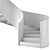 Sleek Metal Spiral Staircase 3D model small image 4