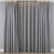 Modern Grey Striped Cotton Curtains 3D model small image 4