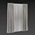 Modern Grey Striped Cotton Curtains 3D model small image 5