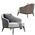 Minotti Leslie Armchairs: Elegant & Versatile 3D model small image 3