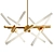 Luxury Agnes Astral Gold Chandelier 3D model small image 1