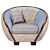 Luxury MODIGLIANI Armchair: Elegant Design by Arredoclassic 3D model small image 1