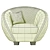 Luxury MODIGLIANI Armchair: Elegant Design by Arredoclassic 3D model small image 4