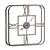 Modern Metallic Chrome Square Wall Clock 3D model small image 1