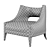 Elegant Piedmont Lounge Chair 3D model small image 4