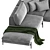 Italian L-shape Sofa by Kim Ditre 3D model small image 4