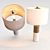 Retro Mod Metal & Marble Lamp 3D model small image 2