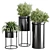 Metal Vase Plant Stand: Stylish Indoor/Outdoor Collection 3D model small image 1