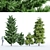 Elegant Leyland & Hinoki Cypress Trees 3D model small image 6