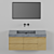 Sleek Corian Bathroom Sink 3D model small image 1