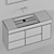 Sleek Corian Bathroom Sink 3D model small image 4