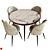 Eichholtz Chloe Set: Stylish Dining Chairs 3D model small image 2