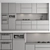 Sleek White and Wood Kitchen 3D model small image 5