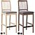 Modern Ekedalen Bar Stool 3D model small image 4