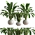 Green Oasis Indoor Plant Set 3D model small image 1