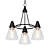 Elegant 3-Light Petra Chandelier 3D model small image 1